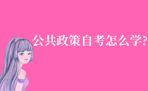 公共政策自考怎么學?